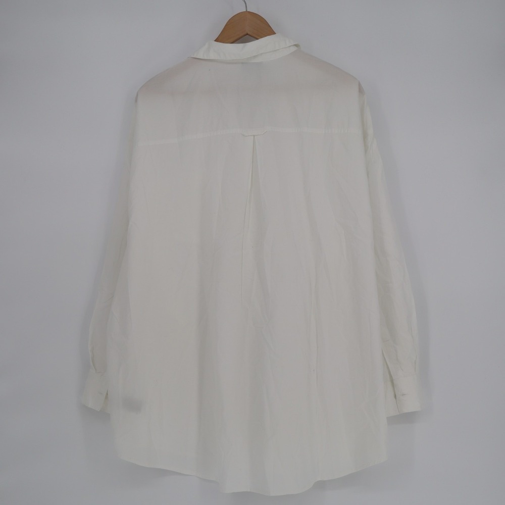Old Navy Boyfriend Shirt Womens XL White Long Sleeve Spread Collar Button Up - Picture 6 of 7